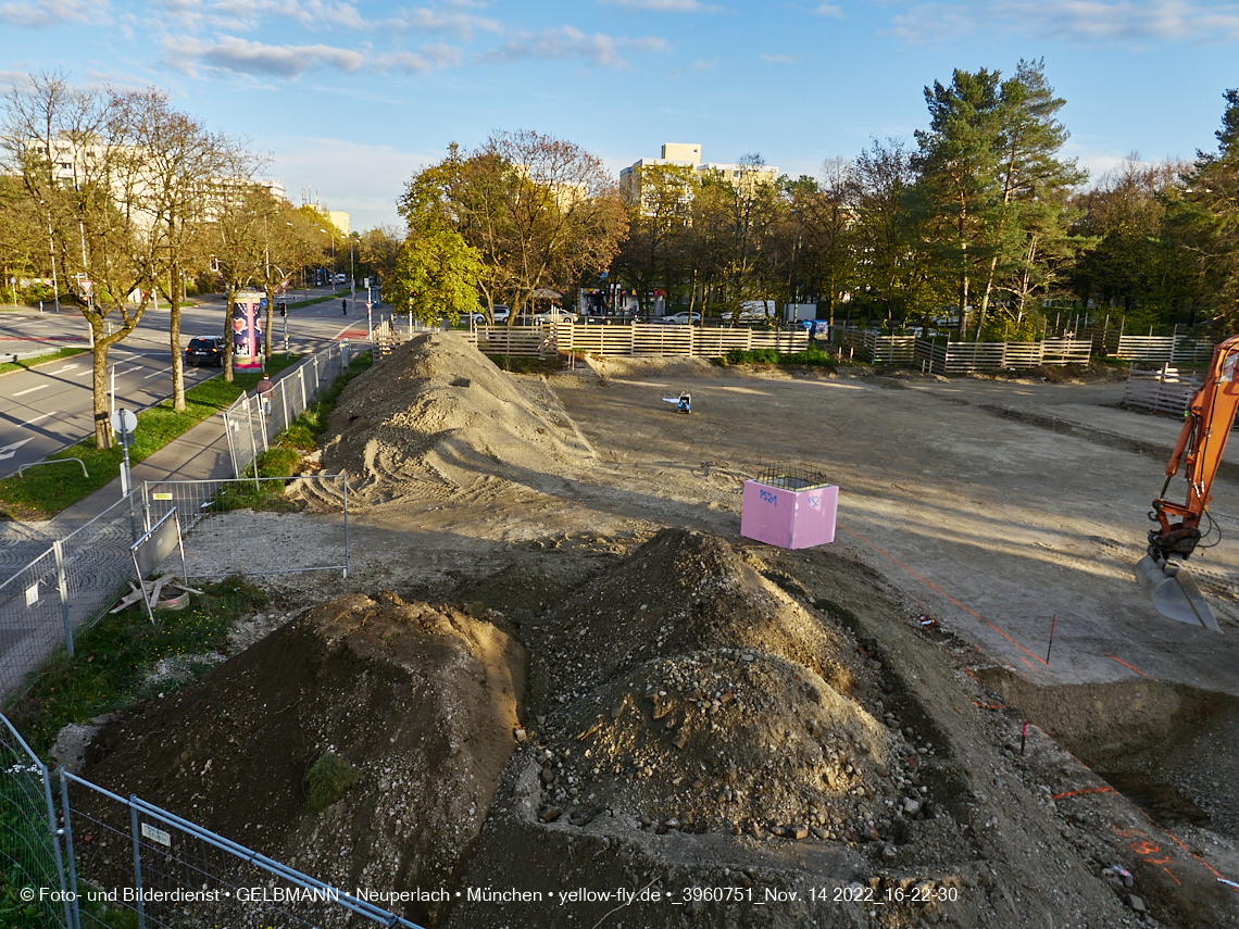 14.11.2022 - Baustelle an der Quiddestraße Haus für Kinder in Neuperlach